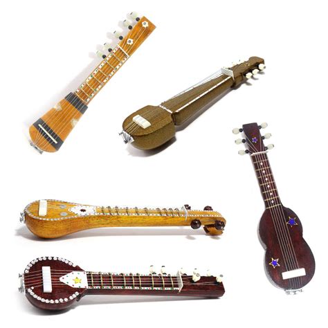 India Meets India Wooden Veena Sitar Esraj Guitar Sarod Showpiece