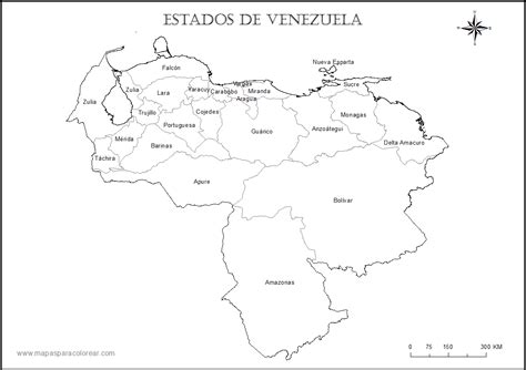 Mapa De Venezuela En Blanco Para Colorear Imagui