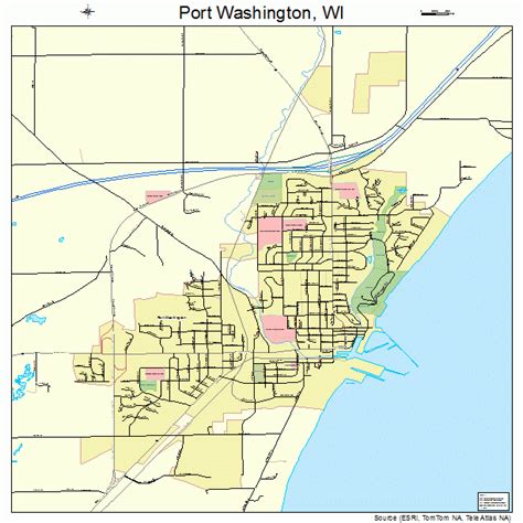 Port Washington Wisconsin Street Map 5564450
