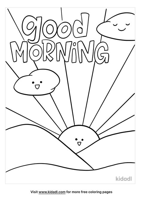 Good Morning Coloring Pages Coloring Home