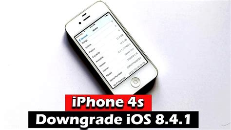 Iphone 4s Downgrade Ios 841 Youtube