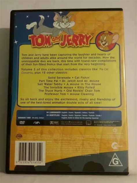 Tom And Jerry Classic Collection Vol 3 Dvd 2000 Region 4 849