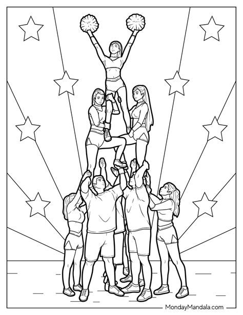 20 Cheerleading Coloring Pages Free PDF Printables