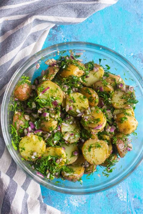 Easy Mediterranean Potato Salad Unicorns In The Kitchen