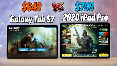 Galaxy Tab S7 Vs Ipad Pro 2020 Gaming Comparison Youtube