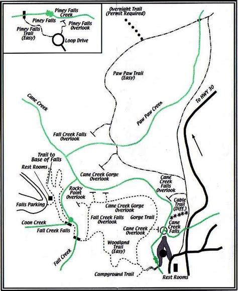 Maps Of Fall Creek Falls State Park Fall Creek Nature