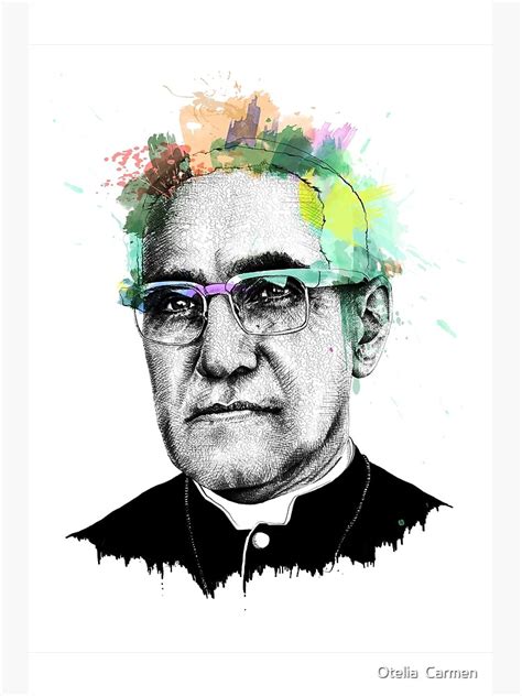 Oscar Romero Portrait Art Framed Art Print For Sale By Oteliacarmen