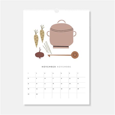 Kitchen Calendar Perpetual Michoucas