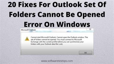 Fixes For Outlook Set Of Folders Can T Be Opened Error On Home Windows Handla It