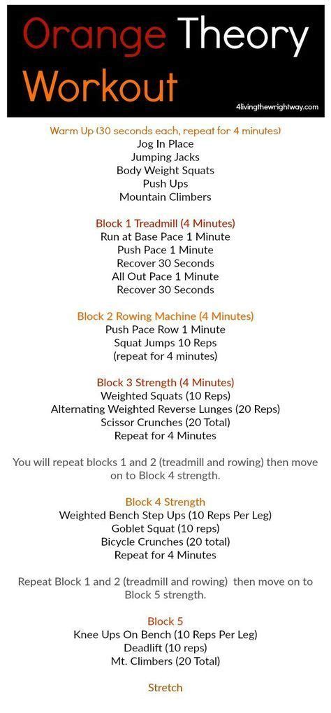 Another Orange Theory Inspired Workout By 4livingthwrightway Orange