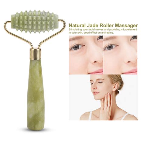 Natural Jade Roller Massager Face Shaper Stone Therapy Relieve Fatigue