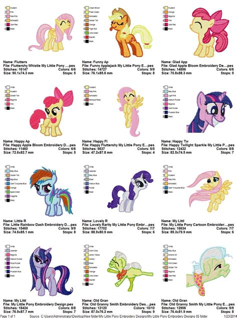Collection My Little Pony Embroidery Designs 05