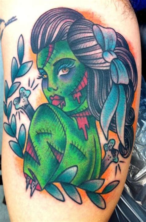 Alex Strangler Los Angeles Ca Zombie Tattoos Zombie Pinup Tattoos