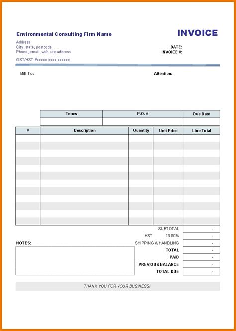 Printable Invoice Templates Word Template Business Psd Excel Word Pdf