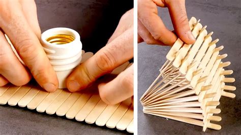 11 Super Easy Projects With Popsicle Sticks Cork And Wood Crafts Decoration Ideas Youtube