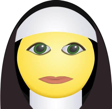 Free Image on Pixabay - Graphic, Nun Smiley, Nun, Smiley | Funny emoji, Emoji, Smiley