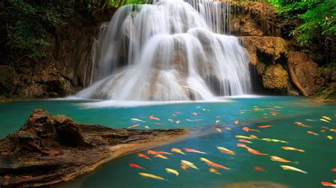 The Huai Mae Khamin Waterfall Is One Of The Most Popular