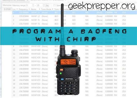 How Program A Baofeng Uv 5r With Chirp Software