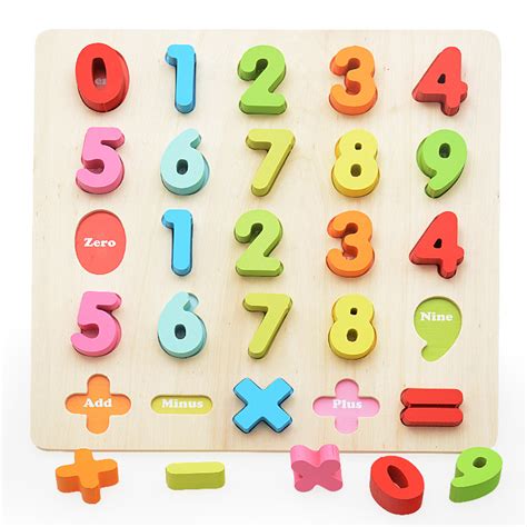 Wooden Number Puzzle Wooden Child Math Puzzle