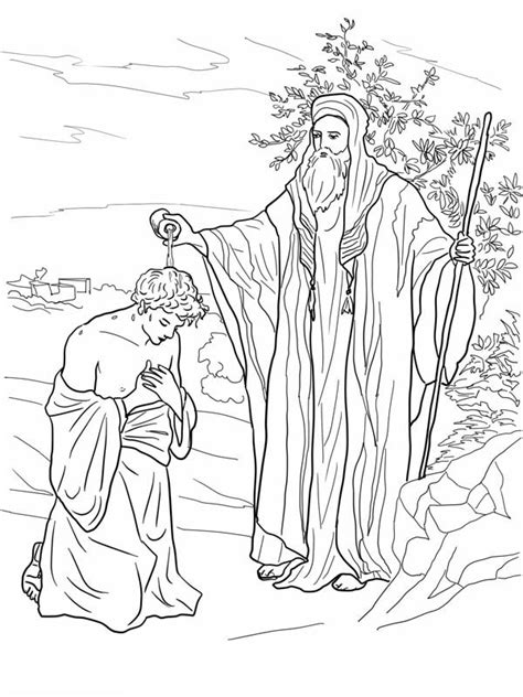 Samuel Anoiting Saul As King In King Saul Coloring Page NetArt In