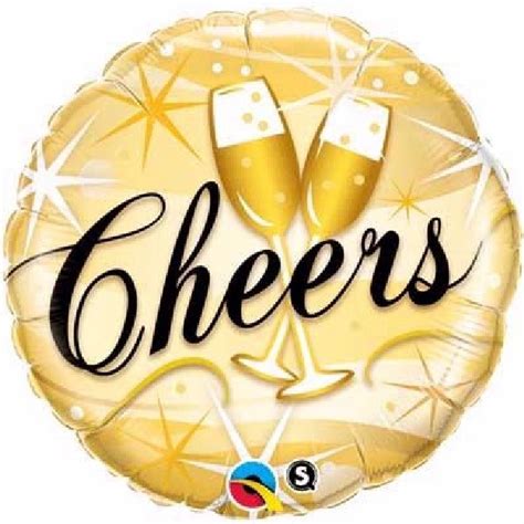 Cheers Glasses Gold 18 Foil Helium Balloon Buy Online