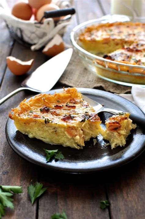 Hash Brown Crust Quiche Lorraine Recipetin Eats