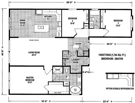 Bedroom Triple Wide Mobile Homes Floor Plans House Design Ideas