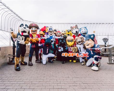 Nfl Mascots Hanging Out New Orleans Saints New Orleans New England
