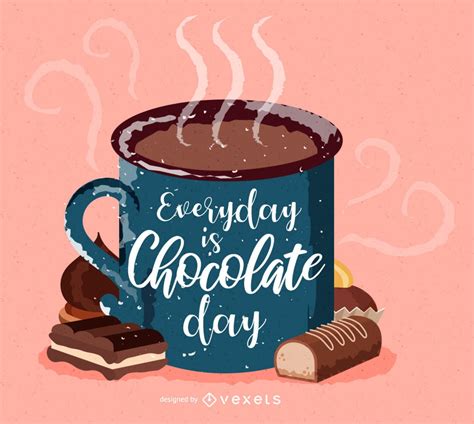 Cup Of Hot Chocolate Illustration Design Hot Chocolate Drawing Chocolate Drawing Hot