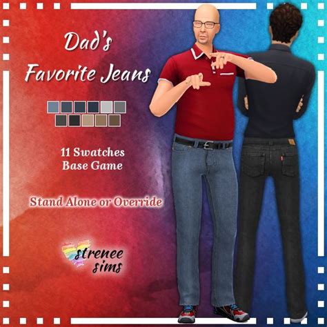 Dads Favorite Jeans For Sims 4
