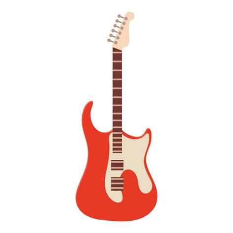 Icono De Guitarra De Rock Clásico Estilo De Dibujos Animados 15266049