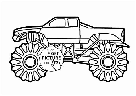30 Coloring Pages Construction Monster Truck Coloring Pages Truck