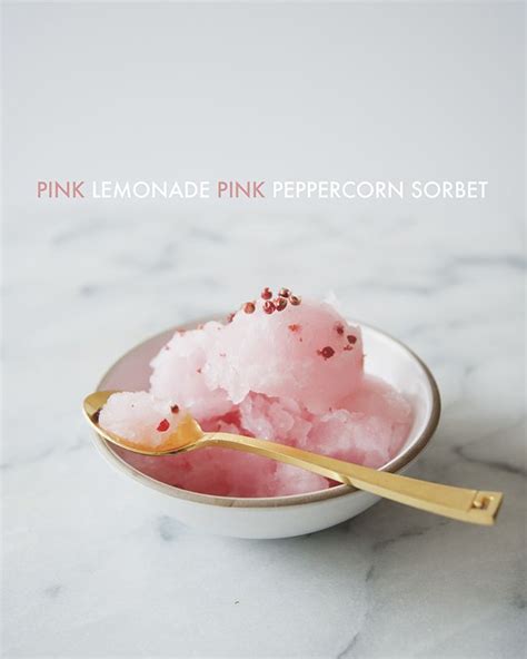 Pink Lemonade Pink Peppercorn Sorbet The Kitchy Kitchen Frozen