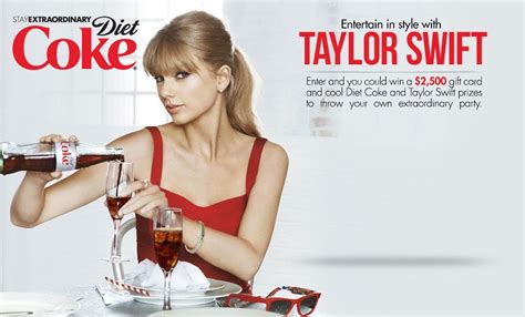 Testimonial This Ad Uses The Celebrity Taylor Swift Drinking Coke