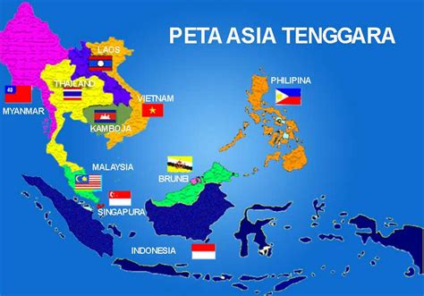 Peta Negara Negara Asia Tengara Tarunas