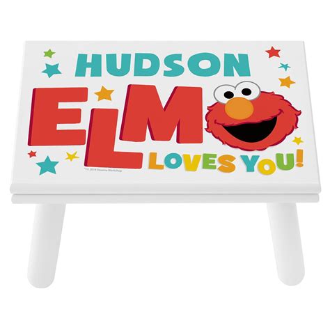 Personalized Sesame Street Step Up Stool Elmo Personal Creations