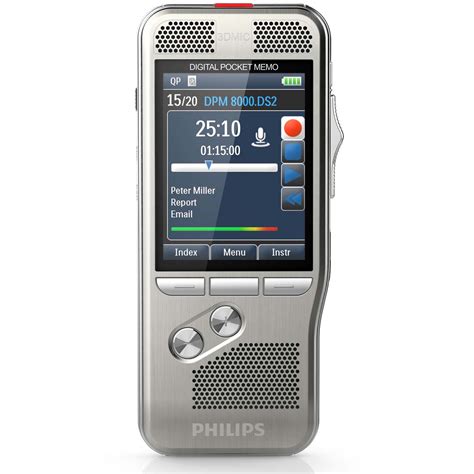 Philips Dpm8000 Pocket Memo Digital Voice Recorder Slide Switch