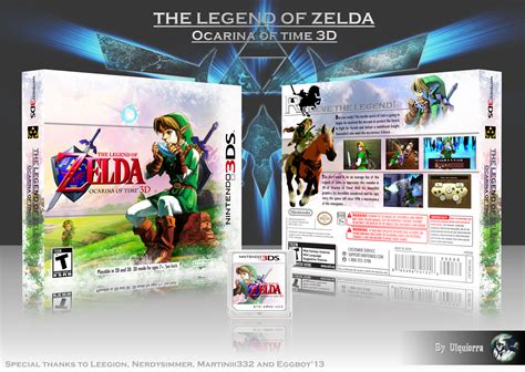 Viewing Full Size The Legend Of Zelda Ocarina Of Time 3d Box Cover