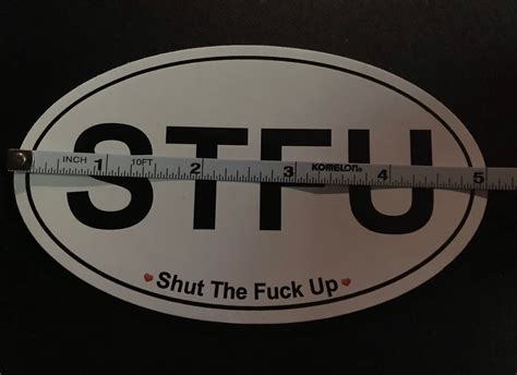 Stfu High Quality Vinyl Sticker Etsy