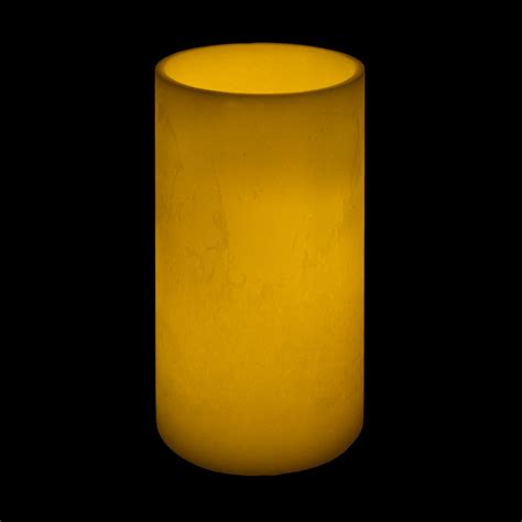10x20 Ivory Round Led Flameless Extra Large Pillar Candles