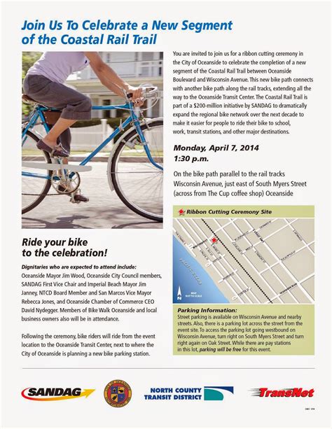 San Diego County Bicycle Coalition Join Us For The Opening Of New