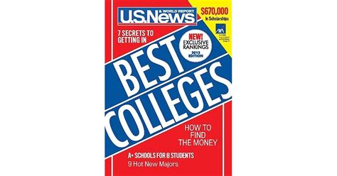 Us News Best Colleges 2013 By Us News And World Report