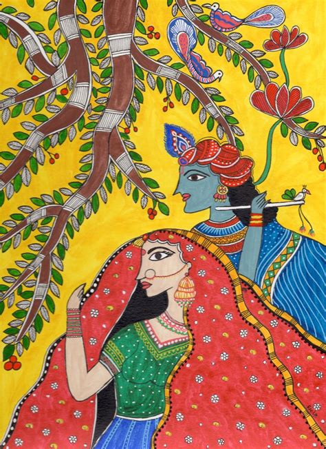 Radha Krishna Madhubani Paintings Madhubani Art Gallery My Xxx Hot Girl