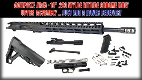 Complete Ar 15 18 223 Wylde Nitride Chrome Moly Upper Assembly Just