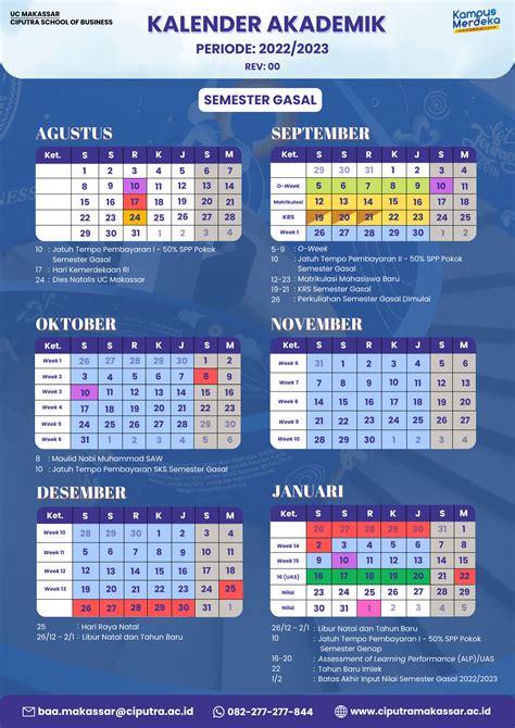 kalender akademik 2022 2023 biro administrasi akademik