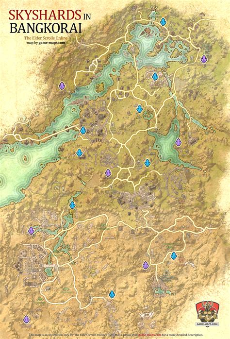 Bangkorai Skyshards Location Map The Elder Scrolls Online Eso