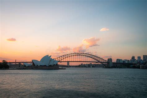 Sunrise At Sydney Harbour Australia Stock Photo Image Of Sunrise