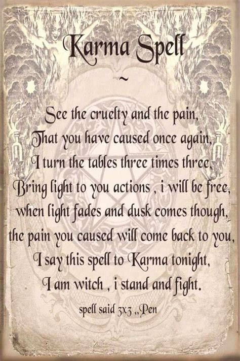 Image Result For Ancient Spells On Witchcraft Curses Karma Spell