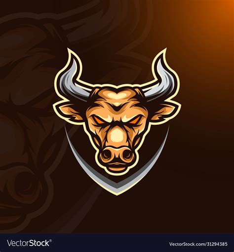 Bull Logo Royalty Free Vector Image Vectorstock