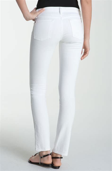 Vince Slim Straight Leg Stretch Jeans In White Lyst